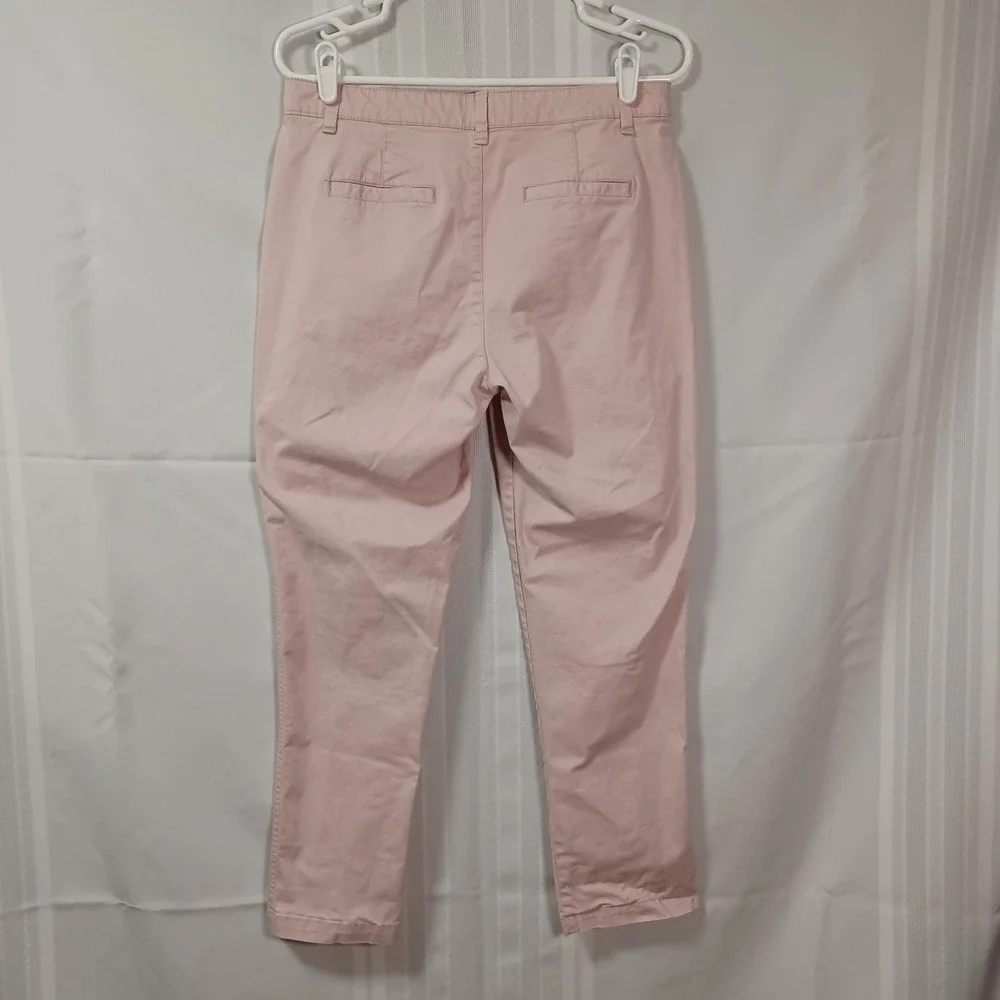 Gap Chino Pants Womens 6 Pink Girlfriend Chino 232528-06 Cotton Stretch Cropped